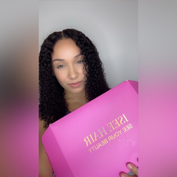 ISEE M-Cap Kinky Curly Glueless Wig Human Hair PrePluck/Cut Bleached Knots 18 In - Picture 5 of 5